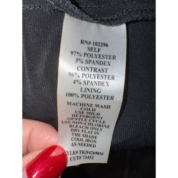 Connected Apparel Size 14 Sparkle Overlay Black Evening Dress Sleeveless Formal - Picture 15 of 15
